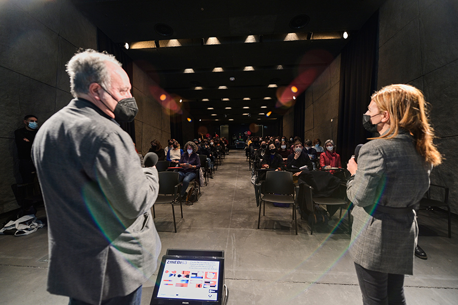 Carlos Juárez, Vanesa Fernández Guerra (dir. ZINEBI). ndustry. ZINEBI Networking 2021