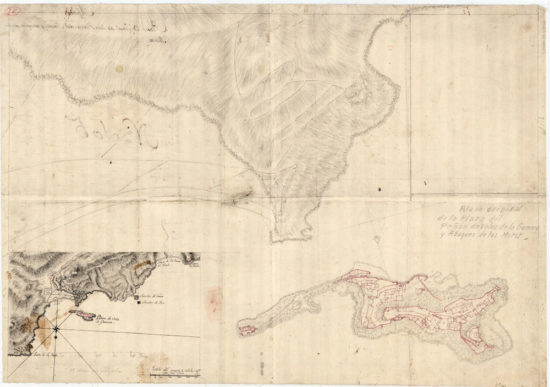 FRO_stills_2_arch_Plano-original-de-la-Plaza-del-Peñón-de-Vélez-de-la-Gomera-y-Ataques-de-los-Moros-(1729-_)_Ar.Gbis-T.5-C.5_210—Alba-L.-G.